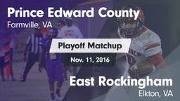 Matchup: Prince Edward County vs. East Rockingham  2016