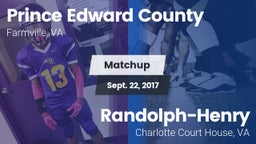 Matchup: Prince Edward County vs. Randolph-Henry  2017