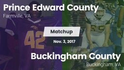 Matchup: Prince Edward County vs. Buckingham County  2017