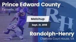 Matchup: Prince Edward County vs. Randolph-Henry  2018