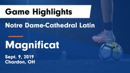 Notre Dame-Cathedral Latin  vs Magnificat  Game Highlights - Sept. 9, 2019