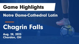 Notre Dame-Cathedral Latin  vs Chagrin Falls  Game Highlights - Aug. 28, 2023