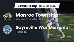 Recap: Monroe Township  vs. Sayreville War Memorial  2020