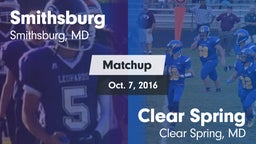 Matchup: Smithsburg vs. Clear Spring  2016