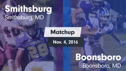 Matchup: Smithsburg vs. Boonsboro  2016