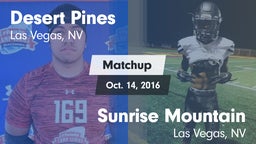 Matchup: Desert Pines vs. Sunrise Mountain  2016