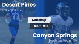 Matchup: Desert Pines vs. Canyon Springs  2019