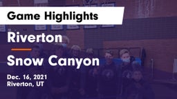 Riverton  vs Snow Canyon  Game Highlights - Dec. 16, 2021