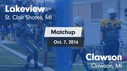 Matchup: Lakeview vs. Clawson  2016