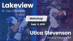 Matchup: Lakeview vs. Utica Stevenson  2019