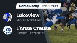 Recap: Lakeview  vs. L'Anse Creuse  2019