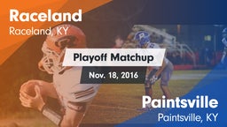 Matchup: Raceland vs. Paintsville  2016