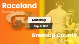 Matchup: Raceland vs. Greenup County  2017