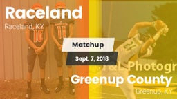 Matchup: Raceland vs. Greenup County  2018