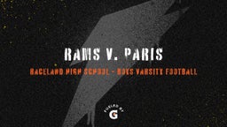 Raceland football highlights Rams v. Paris