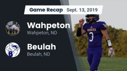 Recap: Wahpeton  vs. Beulah  2019