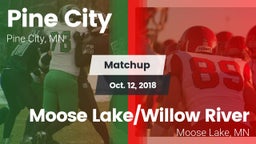 Matchup: Pine City vs. Moose Lake/Willow River  2018