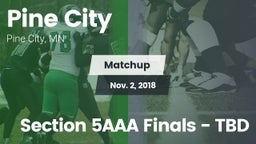 Matchup: Pine City vs. Section 5AAA Finals - TBD 2018