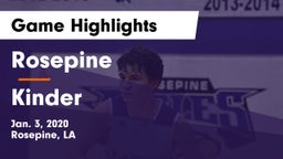 Rosepine  vs Kinder  Game Highlights - Jan. 3, 2020