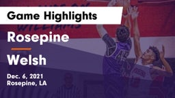 Rosepine  vs Welsh  Game Highlights - Dec. 6, 2021