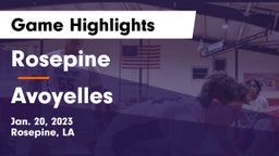 Rosepine  vs Avoyelles Game Highlights - Jan. 20, 2023