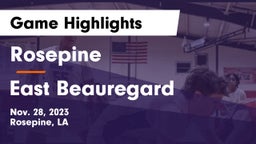 Rosepine  vs East Beauregard  Game Highlights - Nov. 28, 2023