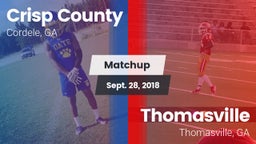 Matchup: Crisp County vs. Thomasville  2018