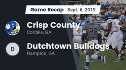 Recap: Crisp County  vs. Dutchtown Bulldogs  2019