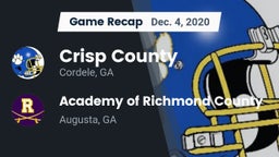 Recap: Crisp County  vs. Academy of Richmond County  2020