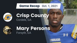 Recap: Crisp County  vs. Mary Persons  2021