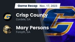 Recap: Crisp County  vs. Mary Persons  2023