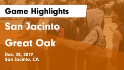 San Jacinto  vs Great Oak  Game Highlights - Dec. 28, 2019