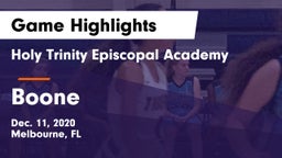 Holy Trinity Episcopal Academy vs Boone  Game Highlights - Dec. 11, 2020