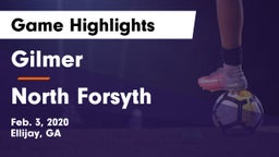 Gilmer  vs North Forsyth Game Highlights - Feb. 3, 2020