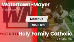 Matchup: Watertown-Mayer vs. Holy Family Catholic  2016