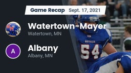 Recap: Watertown-Mayer  vs. Albany  2021