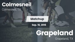 Matchup: Colmesneil vs. Grapeland  2016