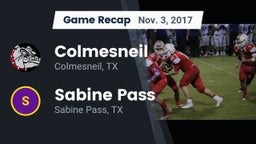 Recap: Colmesneil  vs. Sabine Pass  2017