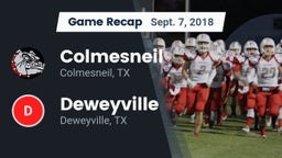 Recap: Colmesneil  vs. Deweyville  2018