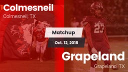Matchup: Colmesneil vs. Grapeland  2018