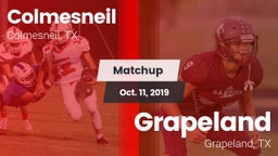 Matchup: Colmesneil vs. Grapeland  2019