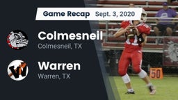 Recap: Colmesneil  vs. Warren  2020