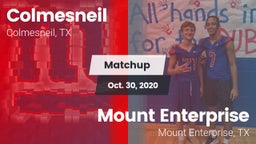 Matchup: Colmesneil vs. Mount Enterprise  2020