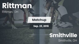 Matchup: Rittman vs. Smithville  2016