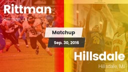 Matchup: Rittman vs. Hillsdale  2016