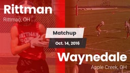 Matchup: Rittman vs. Waynedale  2016