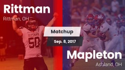 Matchup: Rittman vs. Mapleton  2017