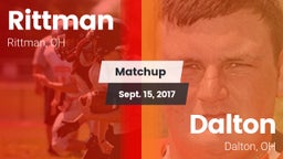 Matchup: Rittman vs. Dalton  2017