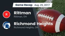 Recap: Rittman  vs. Richmond Heights  2017