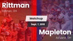 Matchup: Rittman vs. Mapleton  2018